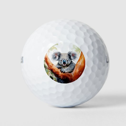 Koala Zittend in een Gum Tree Golfballen (Voorkant)