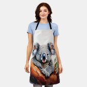 Koala Zittend in een Gum Tree Schort (Gedragen)