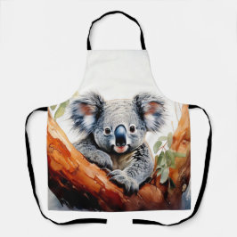 Koala Zittend in een Gum Tree Schort