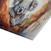 Koala Zittend in een Gum Tree Snijplank (Hoek)