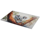 Koala Zittend in een Gum Tree Snijplank (Hoek)