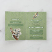 Koala zoom virtueel Baby shower per post Kaart (Binnen)