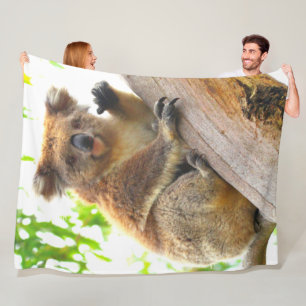 KOALA ZWAAIEN FLEECE DEKEN