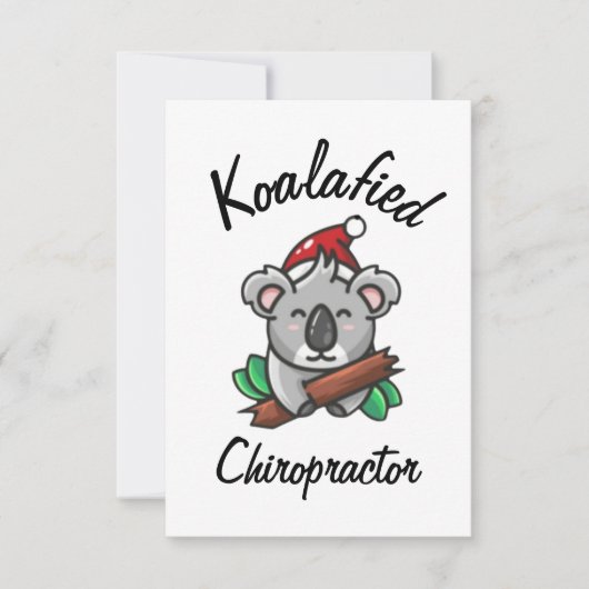 Koalafied Chiropractor Kaart (Voorkant)