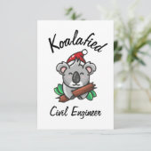 Koalafied Civiel Ingenieur Kaart (Staand voorkant)