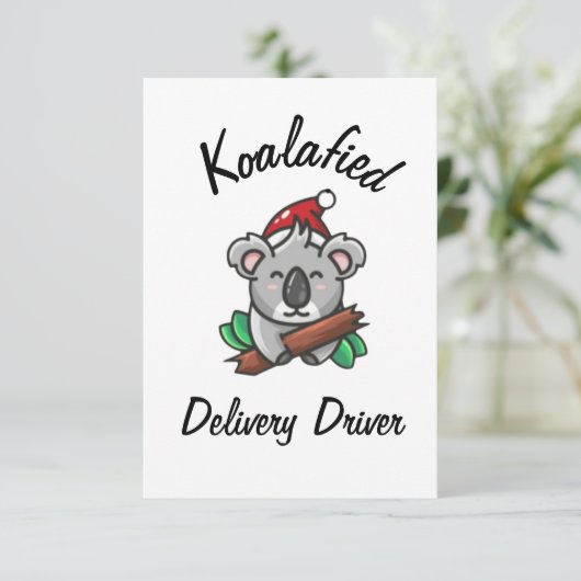 Koalafied Delivery Driver Kaart (Staand voorkant)