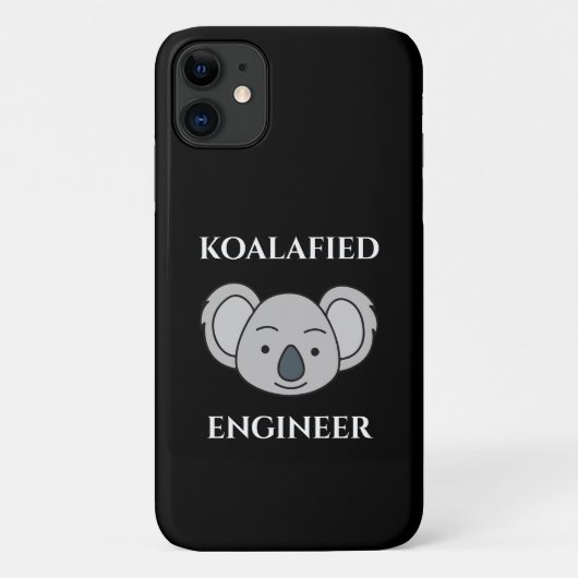 Koalafied Engineer Cute Koala Funny Job Pun Case-Mate iPhone Case (Achterkant)