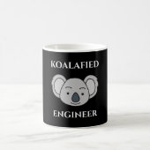 Koalafied Engineer Cute Koala Funny Job Pun Koffiemok (Center)