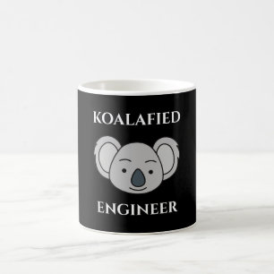 Koalafied Engineer Cute Koala Funny Job Pun Koffiemok