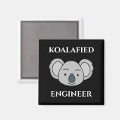 Koalafied Engineer Cute Koala Funny Job Pun Magneet (Voorkant / Achterkant)