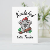 Koalafied Latijnse leraarkaart Kaart (Staand voorkant)