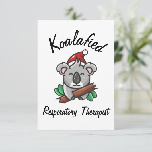 Koalafied Respiratory Therapist Kaart (Staand voorkant)