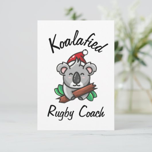 Koalafied Rugby Coach Kaart (Staand voorkant)
