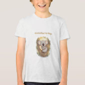 "Koalafied to Nap – Cute Sleepy Koala T-Shirt" Tri-Blend Shirt (Voorkant)