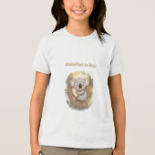 "Koalafied to Nap – Cute Sleepy Koala T-Shirt" Tri-Blend Shirt (Voorkant)
