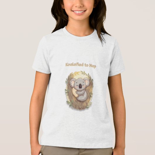 "Koalafied to Nap – Cute Sleepy Koala T-Shirt" Tri-Blend Shirt (Voorkant)