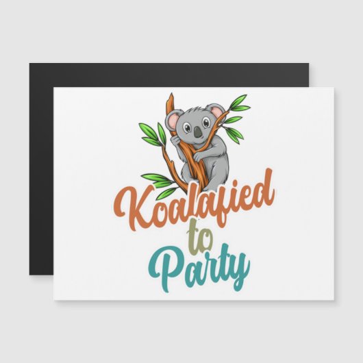 Koalafied to Party Qualified Pun Cute and Funny Ko (Voorkant / Achterkant)