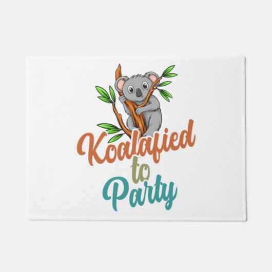 Koalafied to Party Qualified Pun Cute and Funny Ko Deurmat (Voorkant)