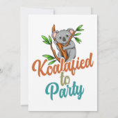 Koalafied to Party Qualified Pun Cute and Funny Ko Kaart (Achterkant)