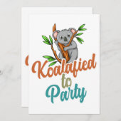 Koalafied to Party Qualified Pun Cute and Funny Ko Kaart (Voorkant / Achterkant)