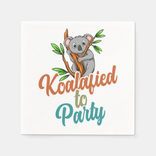 Koalafied to Party Qualified Pun Cute and Funny Ko Servet (Voorkant)