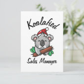 Koalafied verkoopmanager kaart (Staand voorkant)