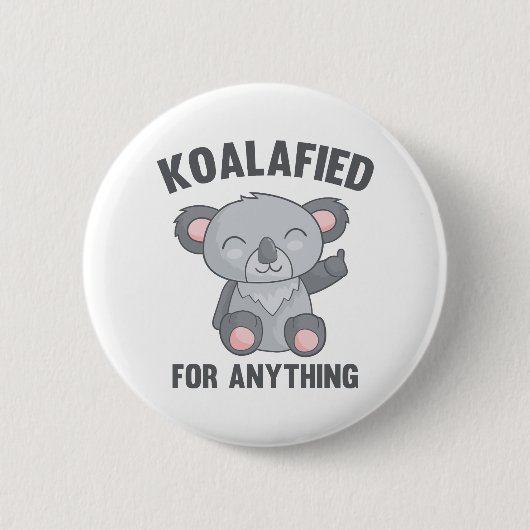 Koalafied voor alles ronde button 5,7 cm (Voorkant)