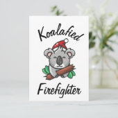 Koalageworden Brandweerman kaart (Staand voorkant)