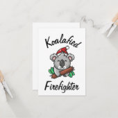 Koalageworden Brandweerman kaart (Voorkant / Achterkant in situ)