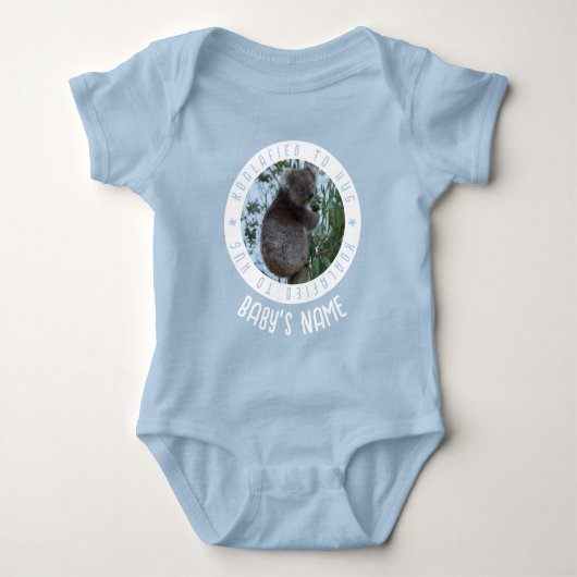 Koalageworden om cute grappige koala baby blue te  romper (Voorkant)