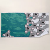 Koalas Beach Towel Strandlaken (Voorkant)
