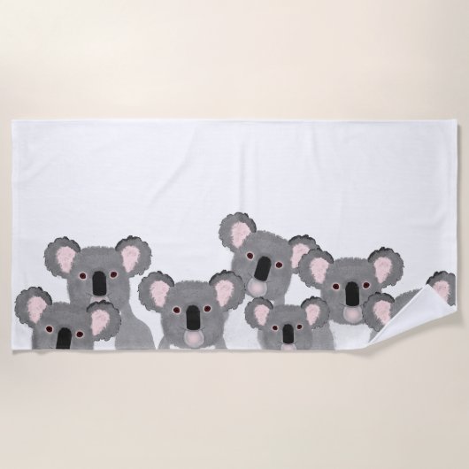 Koalas Beach Towels Strandlaken (Voorkant)