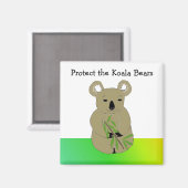 Koala's beschermen magneet (Voorkant / Achterkant)