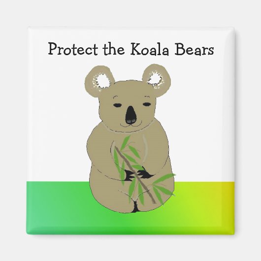 Koala's beschermen magneet (Voorkant)