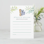 Koala's Eucalyptusbladeren Baby Shower Advies (Staand voorkant)