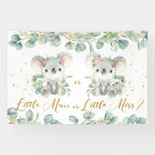 Koalas Greenery Gender onthullen Backdrop Man Spandoek (Horizontaal)