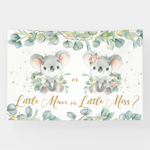 Koalas Greenery Gender onthullen Backdrop Man Spandoek