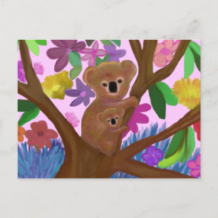 Koala's hangen gewoon rond briefkaart