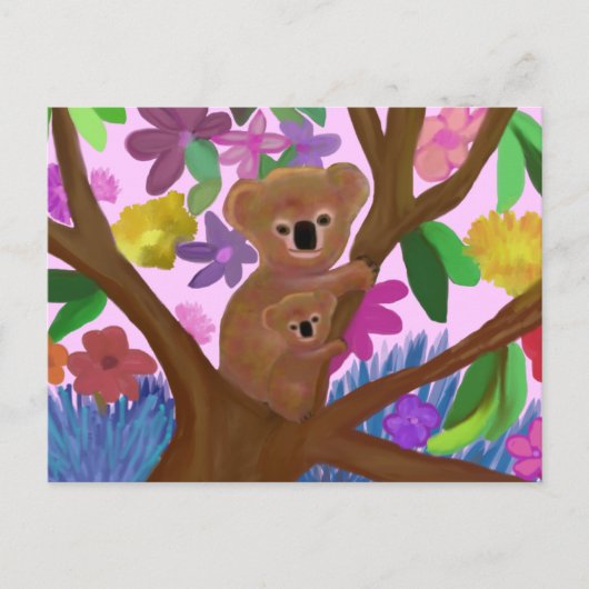 Koala's hangen gewoon rond briefkaart (Voorkant)