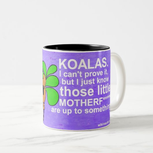 Koalas heeft iets te zoeken tweekleurige koffiemok (Voorkant rechts)