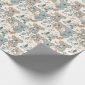 Koalas in Bloom Nursery Cadeaupapier (Hoek)