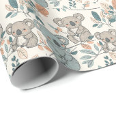 Koalas in Bloom Nursery Cadeaupapier (Rol Hoek)
