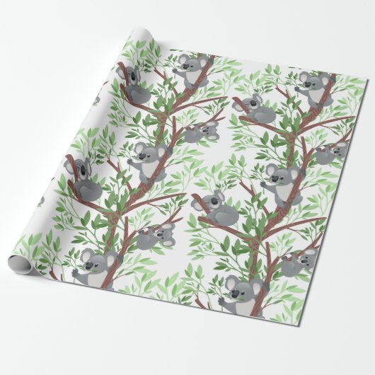 Koala's In Een Boom Cadeaupapier (Uitgerold)