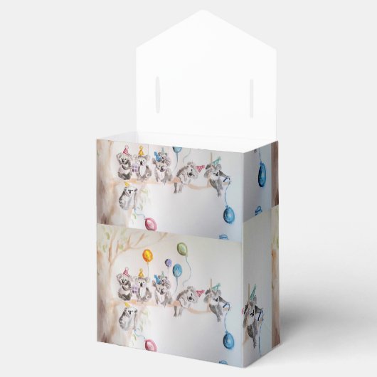 Koalas Koala Art Verjaardagsfeestje Cake Favor Box Bedankdoosjes (Geopend)