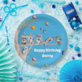 Koalas koala Birthday Party Blue Paper Party Bord (Feest)