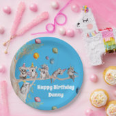 Koalas koala Birthday Party Blue Paper Party Bord (Feest)