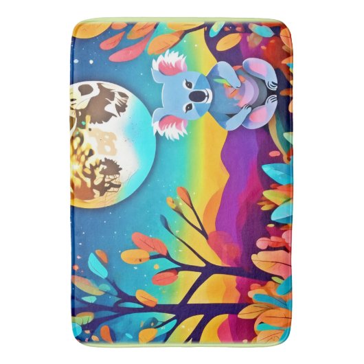 Koala's maanverlichte nacht badmat (Voorkant Verticaal)