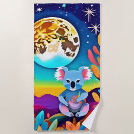 Koala's maanverlichte nacht strandlaken