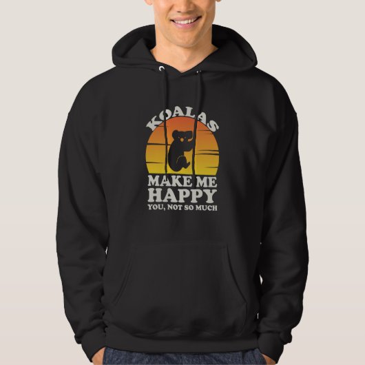 Koalas Make Me Happy Koala Clothes Koala Hoodie (Voorkant)