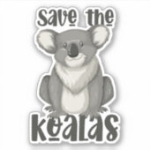 Koala's Redden Sticker (Voorkant)